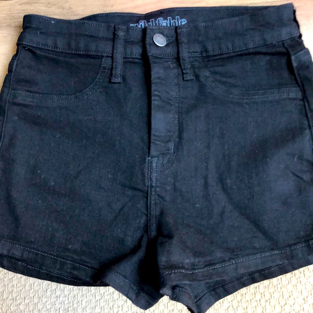 Black high-rise denim shorts Wild Fable